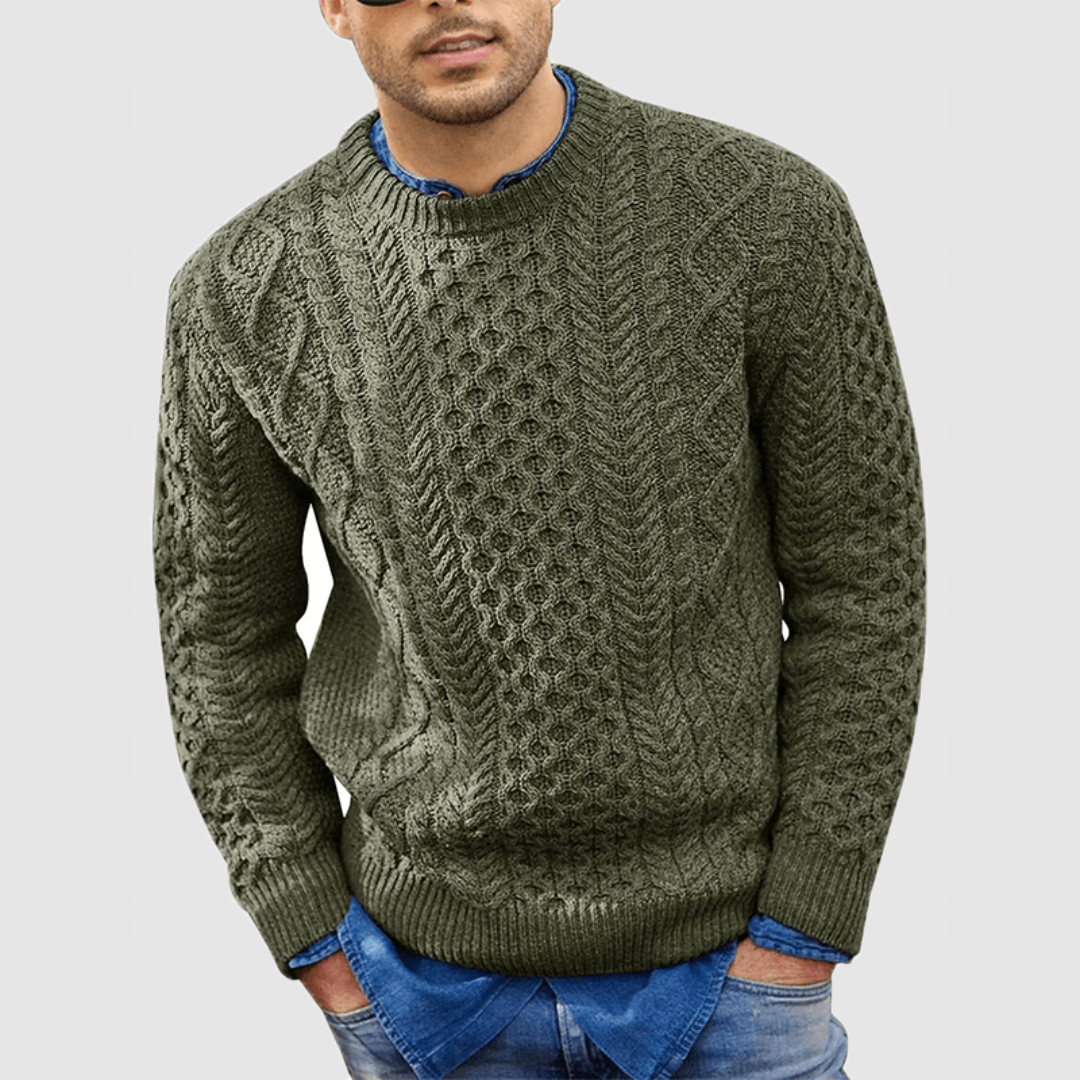 Men’s Warm Cable Knit Sweater