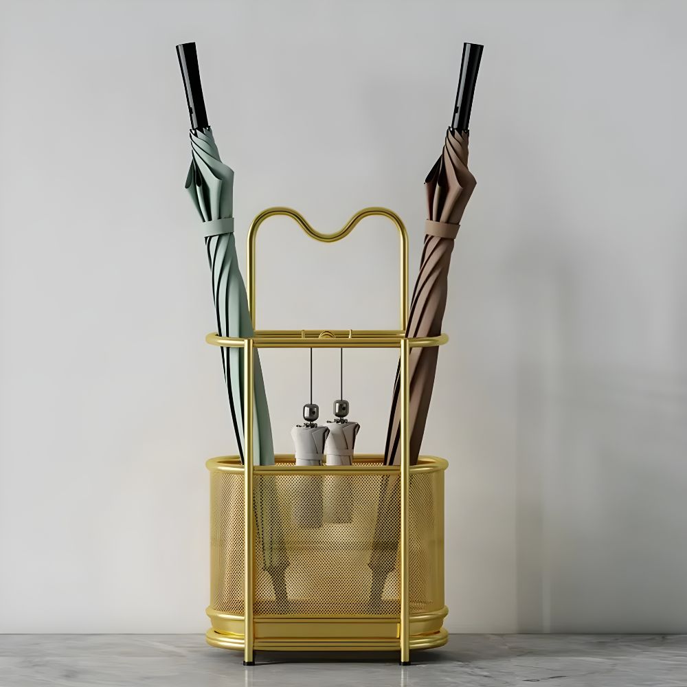 Sturdy Metal Umbrella Holder With Water Tray