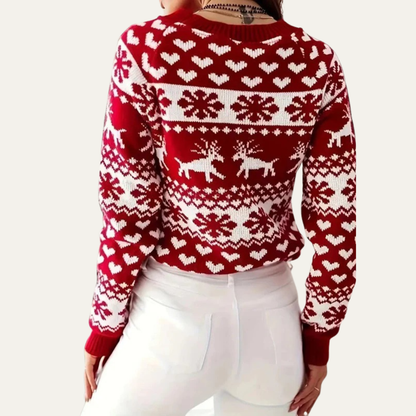 Women’s Festive Fair Isle Knit Sweater