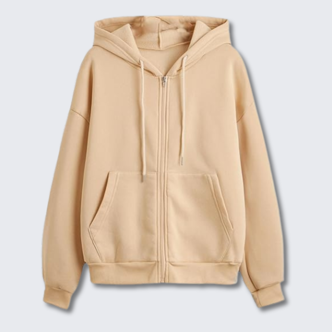 Women's Green Hooded Sweatshirt Soft Cozy Winter Jacket