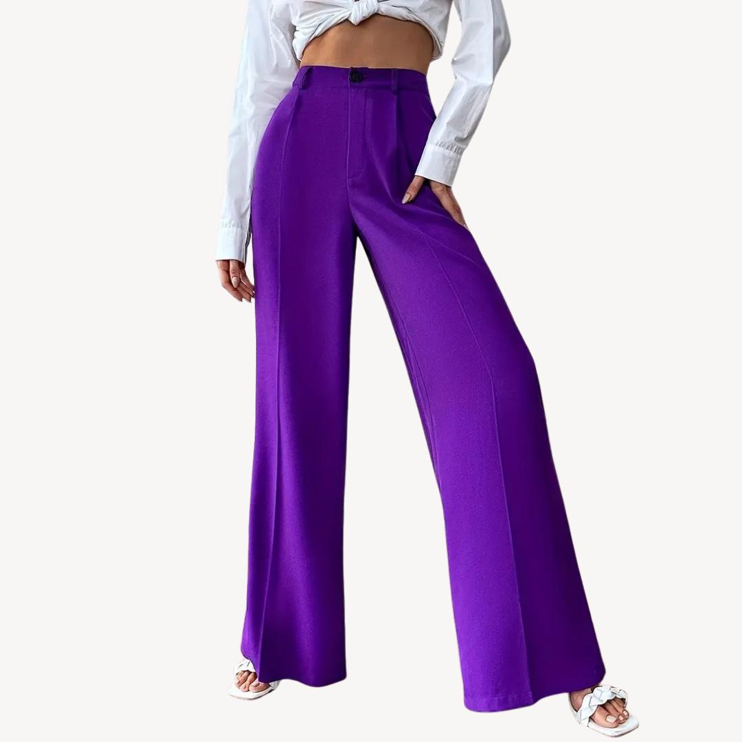 Wide-Legged Purple Trousers