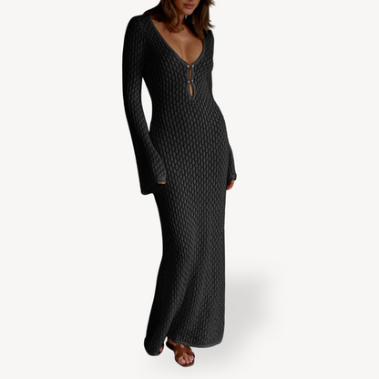 Knit Beach Coverup Maxi Dress Women
