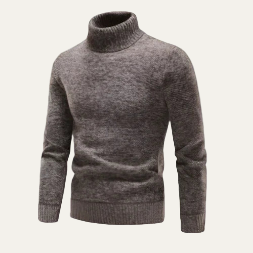 Men’s Textured Knit Turtleneck Sweater