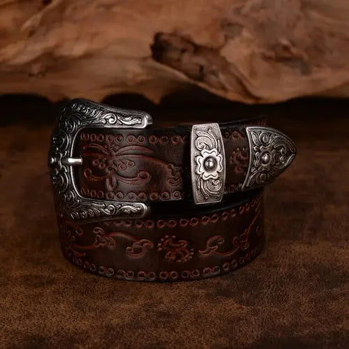 El Dorado | Saddle Leather Belt – Handcrafted Strength & Vintage Western Style