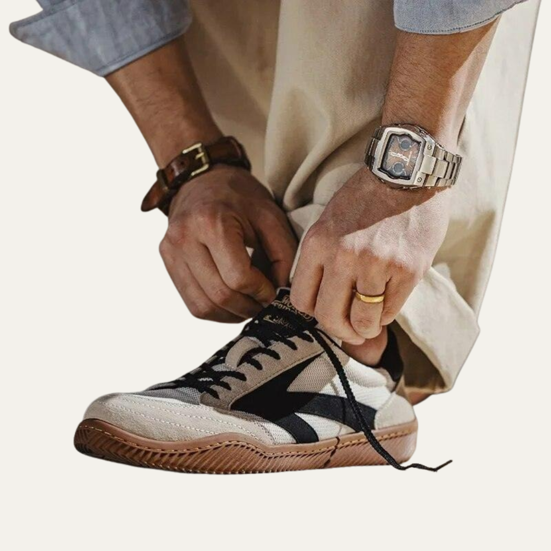 Men’s Retro Canvas Suede Low Top Casual Sneaker