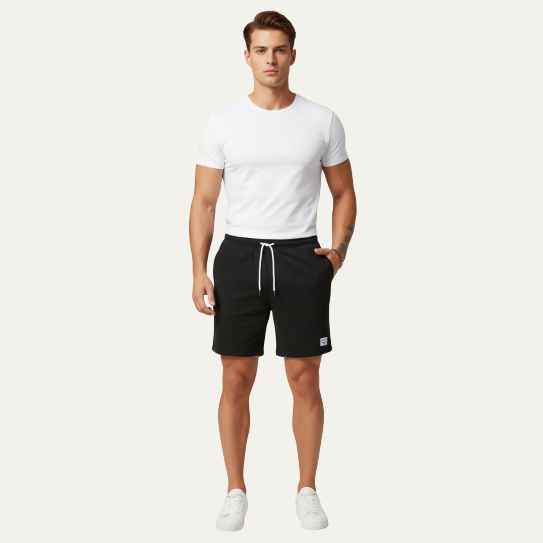 Men’s Casual Mid-Thigh Drawstring Shorts