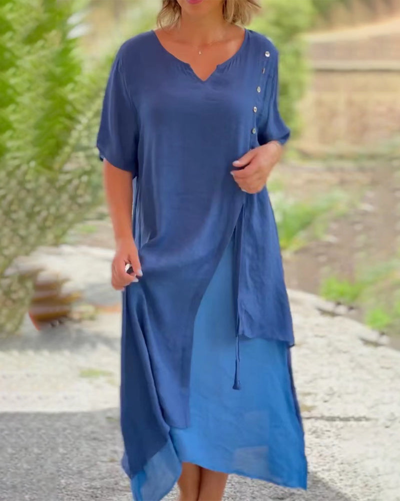 Lightweight Women's Sundress with Short Sleeves - BritishElegance