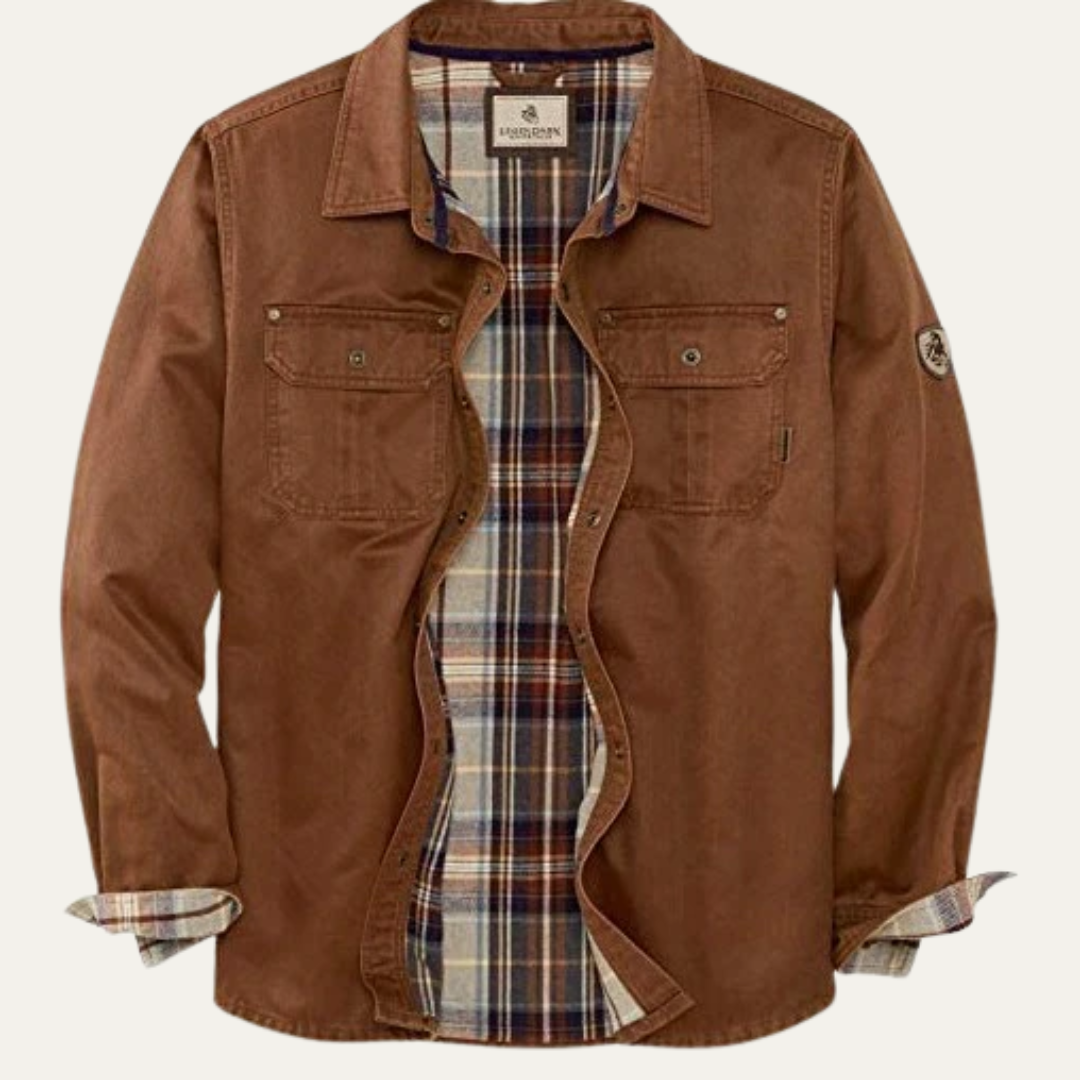 Men’s Plaid Lined Utility Shacket