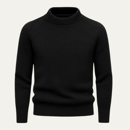 Men’s Raglan Sleeve Wide Ribbed Knit Sweater
