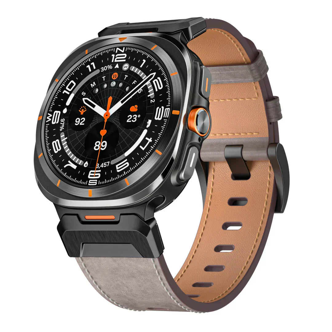 Durable Leather Band for Galaxy Watch Ultra