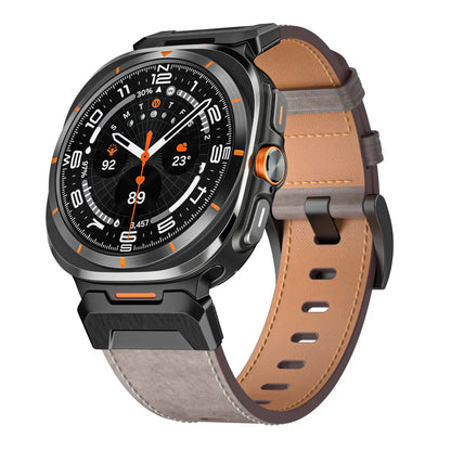 Durable Leather Band for Galaxy Watch Ultra