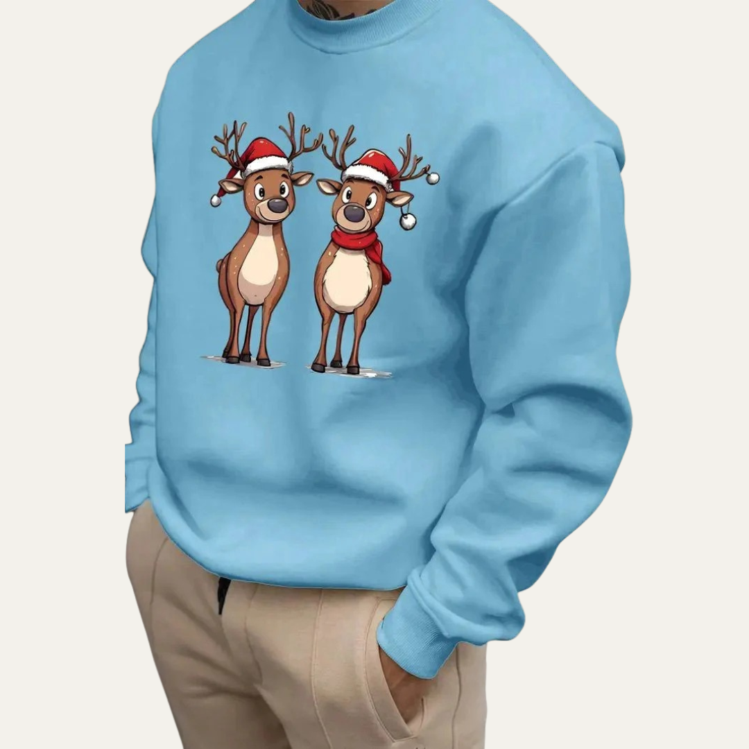 Men’s Festive Reindeer Christmas Sweatshirt