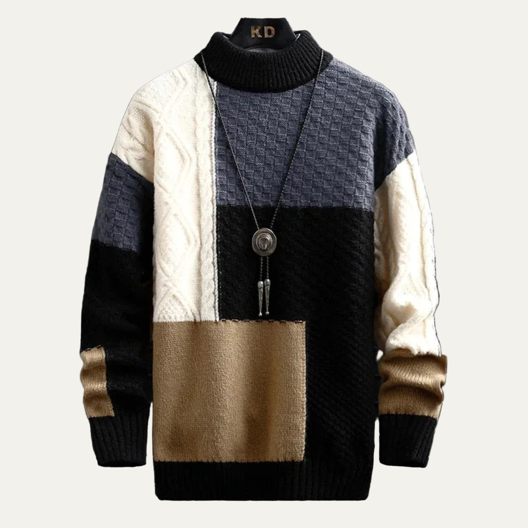 Men’s Ribbed Contrast Trim Sweater