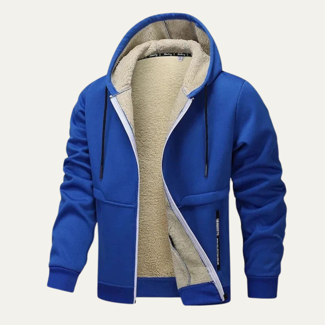 Men’s Sherpa Lined Heavy Zip Hoodie
