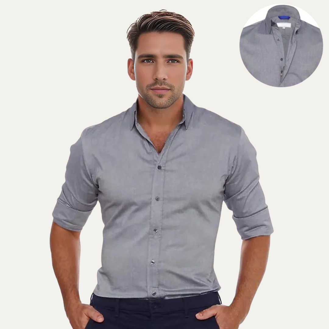 Men’s Slim Fit Casual Long Sleeve Button Down Shirt