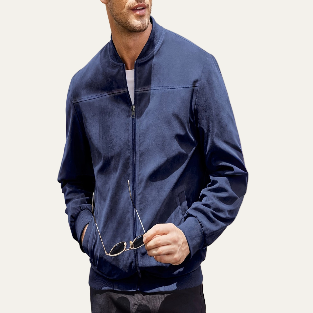 Men’s Classic Zip Front Bomber Jacket