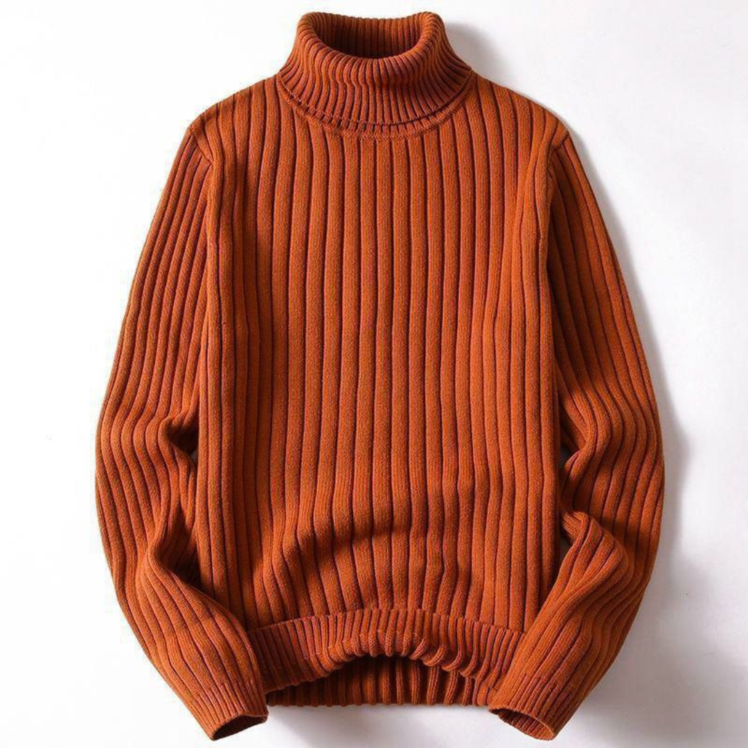 Men’s Oversized Ribbed Turtleneck Sweater