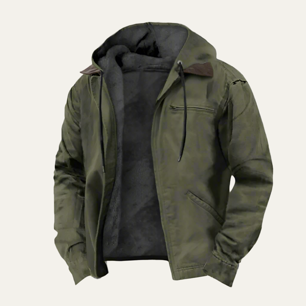Men’s Winter Hooded Cotton Zip Jacket