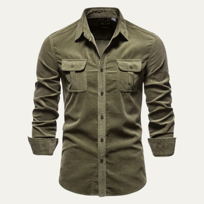 The Castellina Men’s Casual Button Up Corduroy Shirt