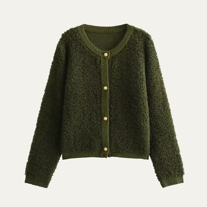 Women’s Fuzzy Cropped Insulation Cardigan