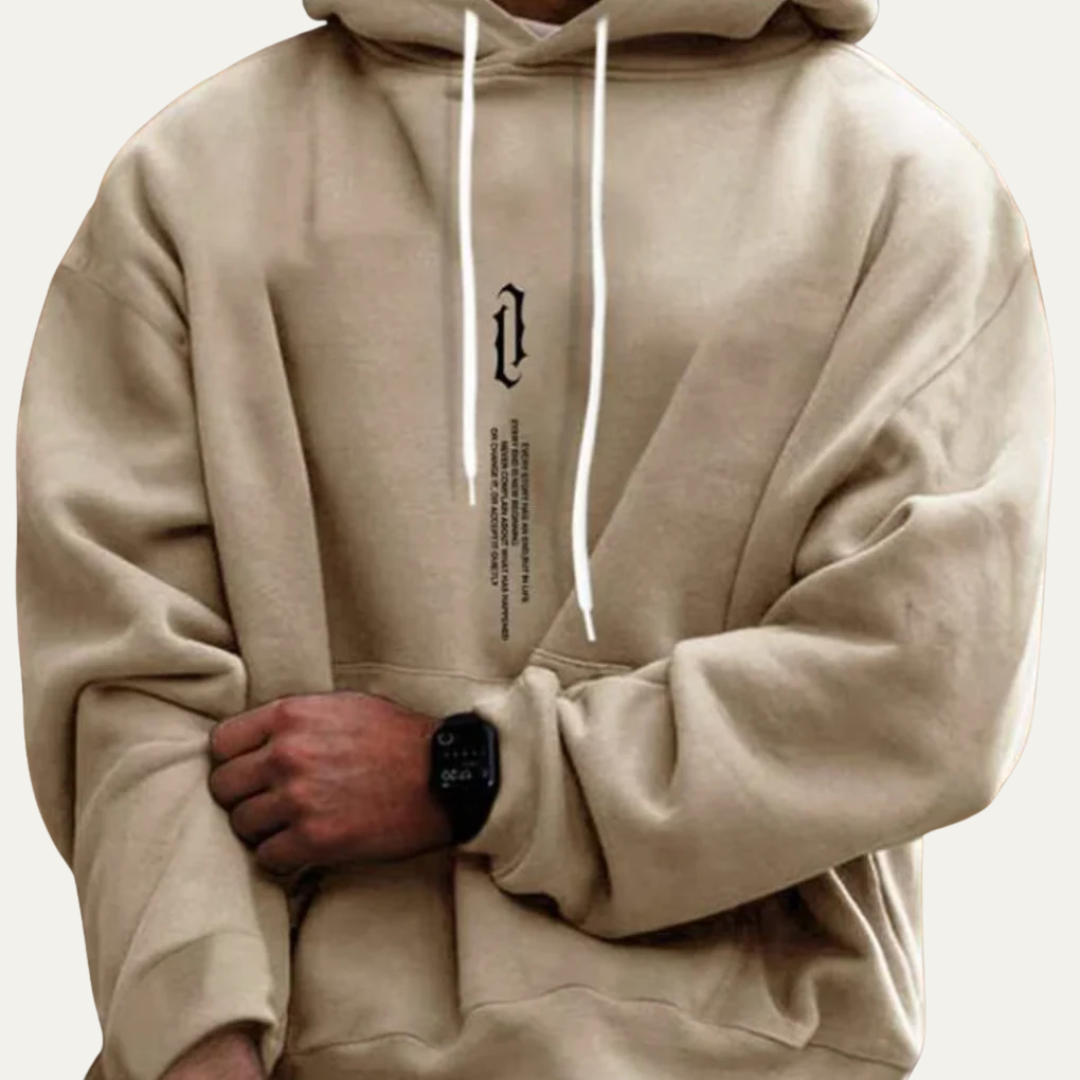 Men’s Oversized Graphic Pullover Hoodie