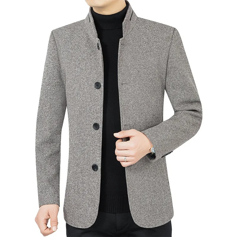 Classic Slim Fit Mens Blazer with Four Button Front