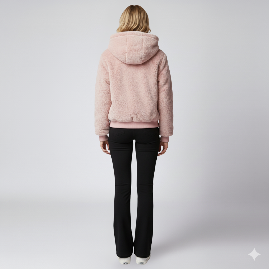 Liza | Winter Jacket - Oversized Reversible Zip-Up Outerwear for Women