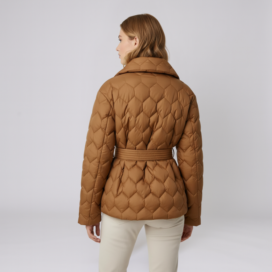 Alyssa | Down Jacket - Belted Elegant Autumn Outerwear for Women