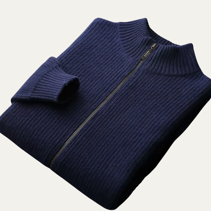 Men’s Ribbed Full-Zip Cardigan