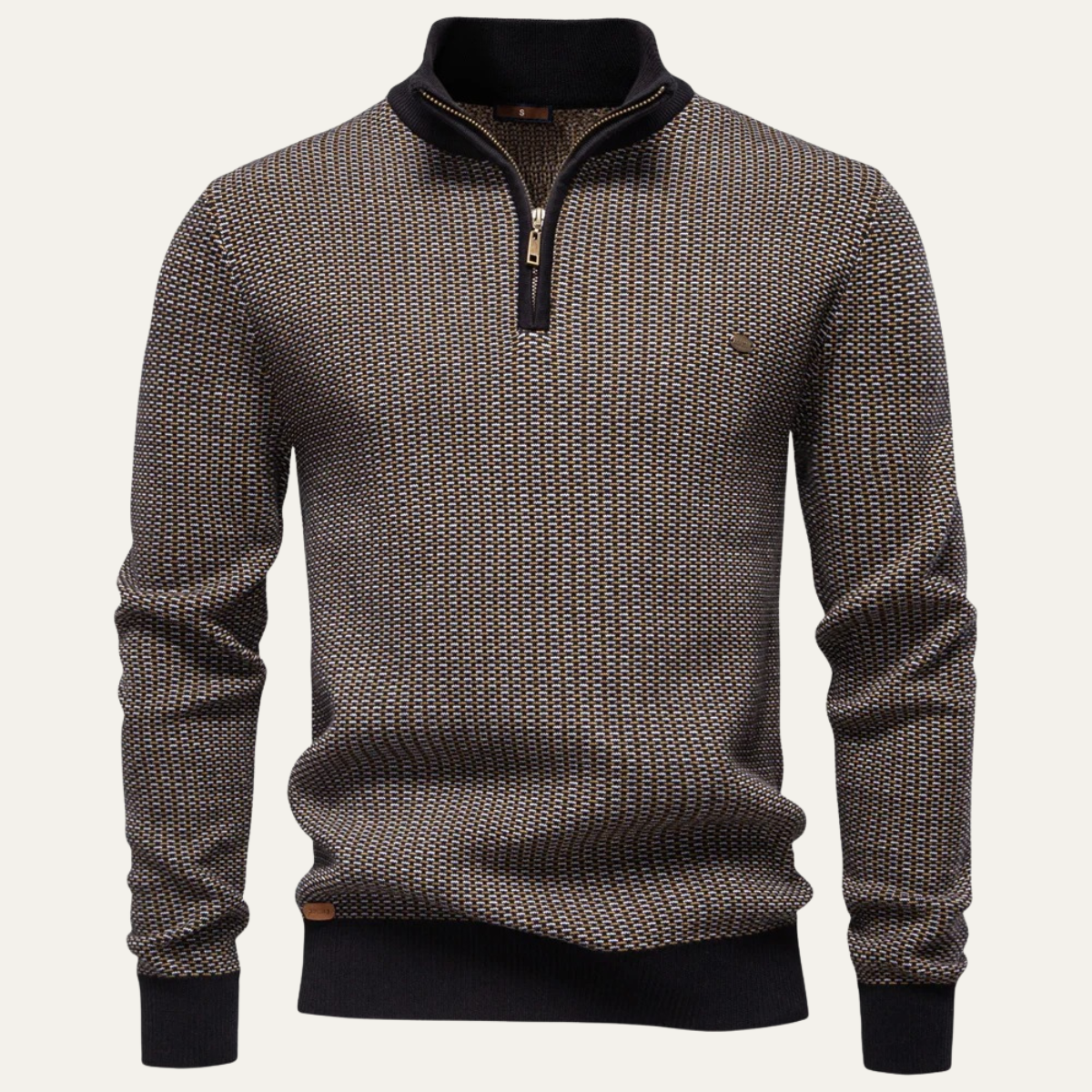 The Darrow Men’s Trendy Quarter Zip Knitted Jumper