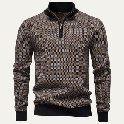 The Darrow Men’s Trendy Quarter Zip Knitted Jumper