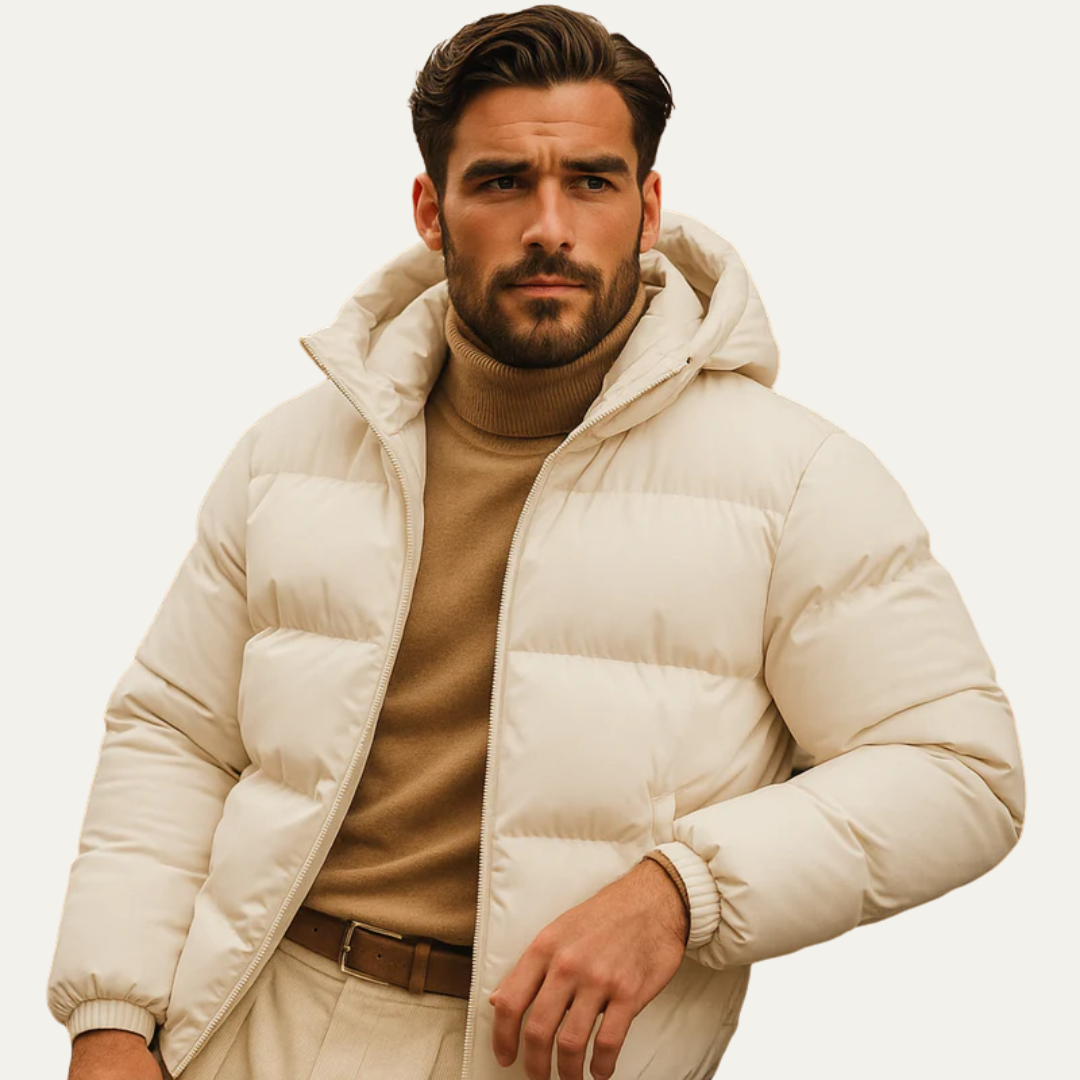 Men’s Insulated High Neck Hooded Puffer Jacket