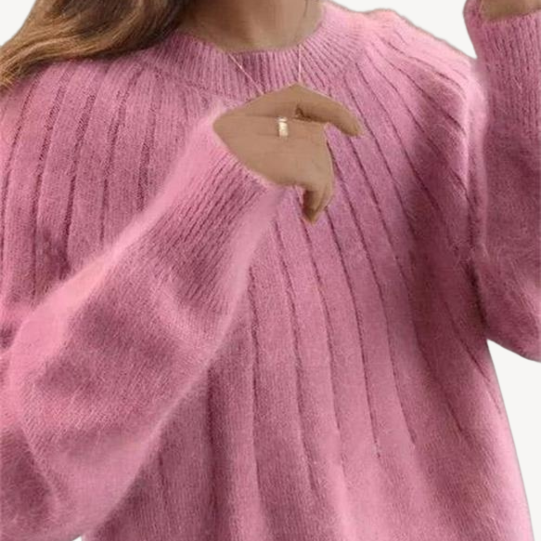 Women’s Wool Blend Ribbed Knit Sweater