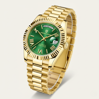 Men’s Automatic Watch with Fluted Bezel and Jubilee Bracelet