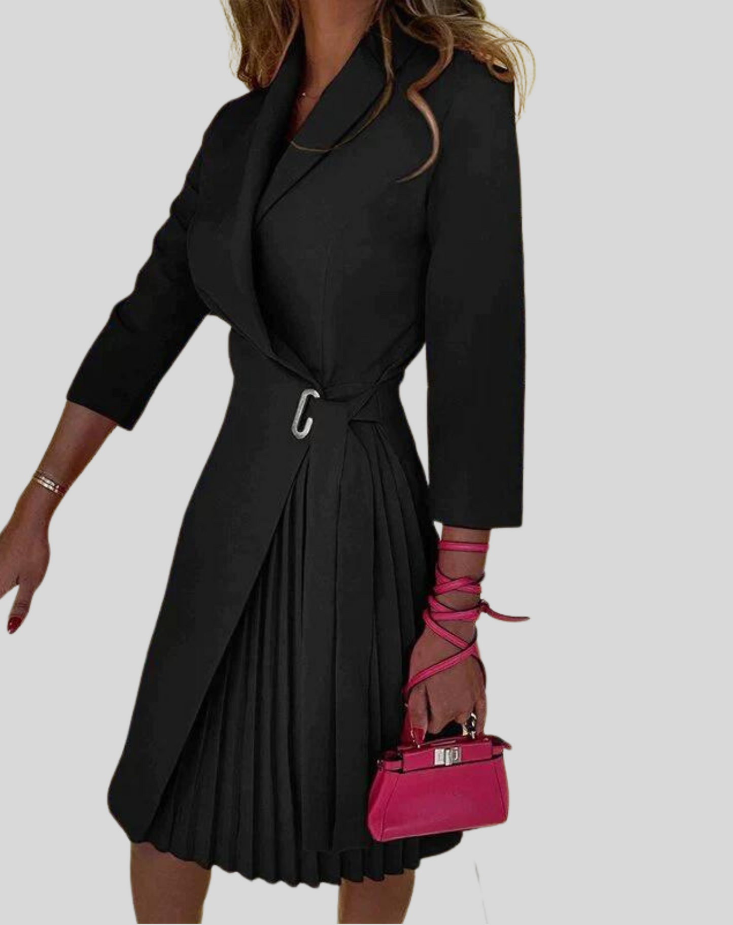 Colorful Belted Women's Blazer Dress