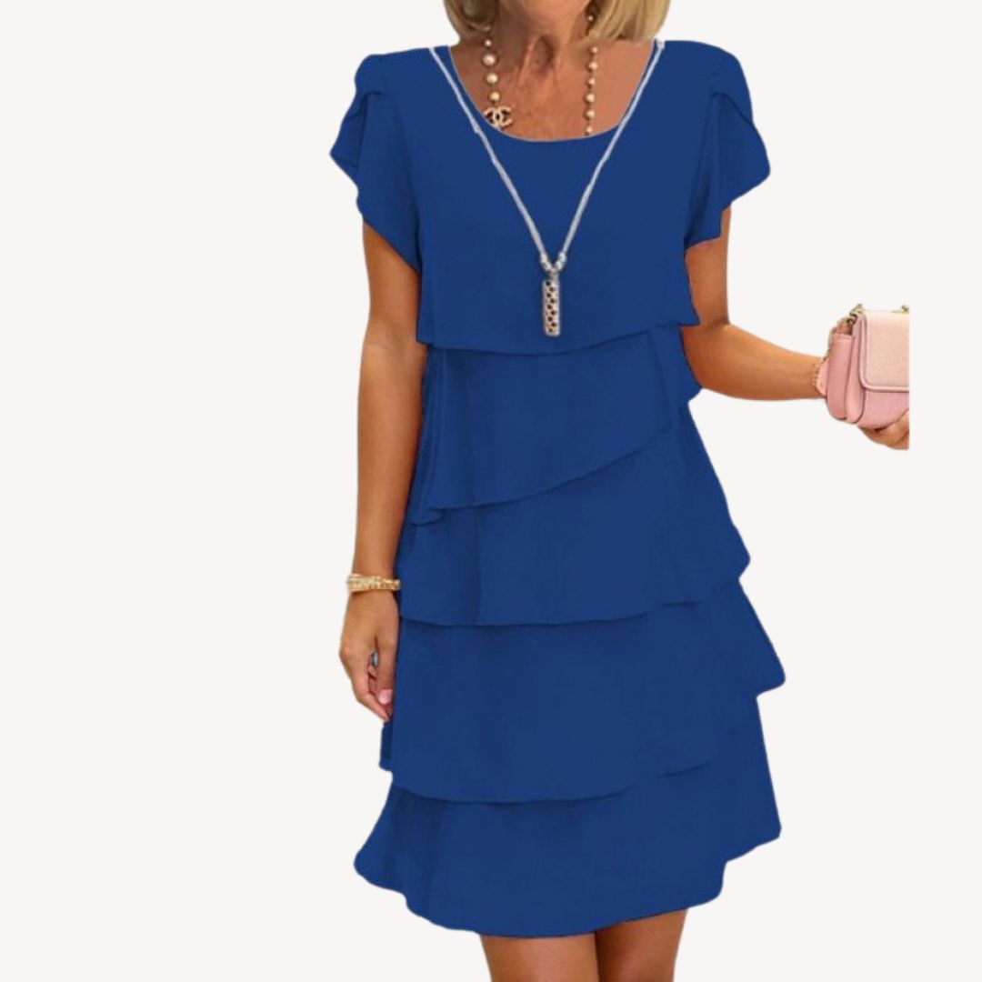Women's Animal Print Ruffle Dress