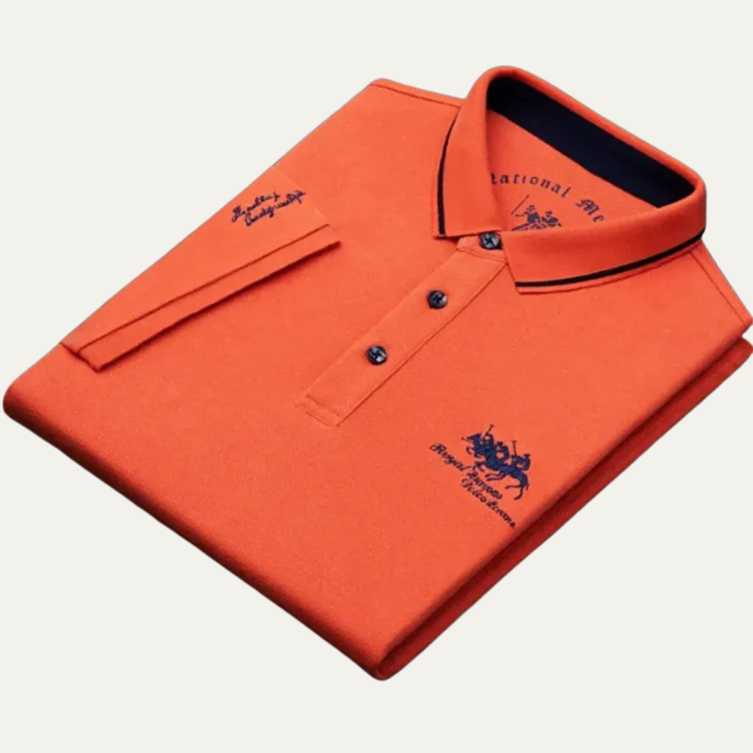 Men’s Athletic Polo Shirt with Contrasting Trim