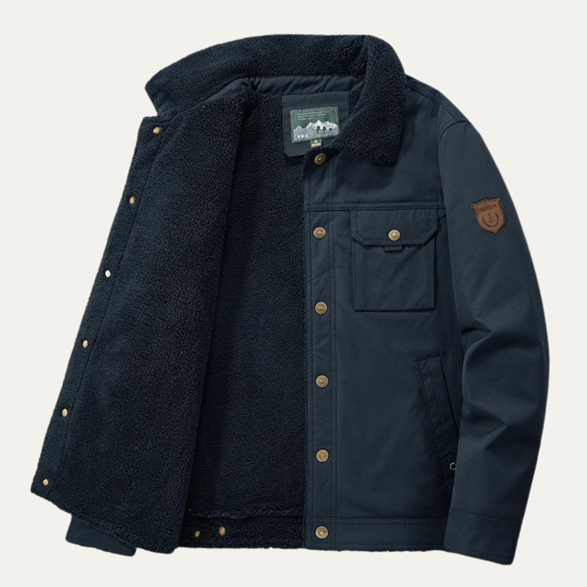 The Warwick Men’s Warm Fleece Lined Outdoor Winter Jacket