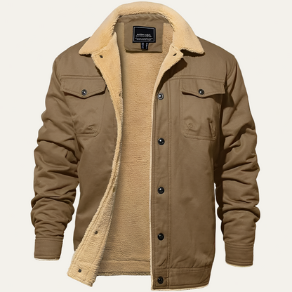 Men’s Retro Fleece Lined Winter Jacket