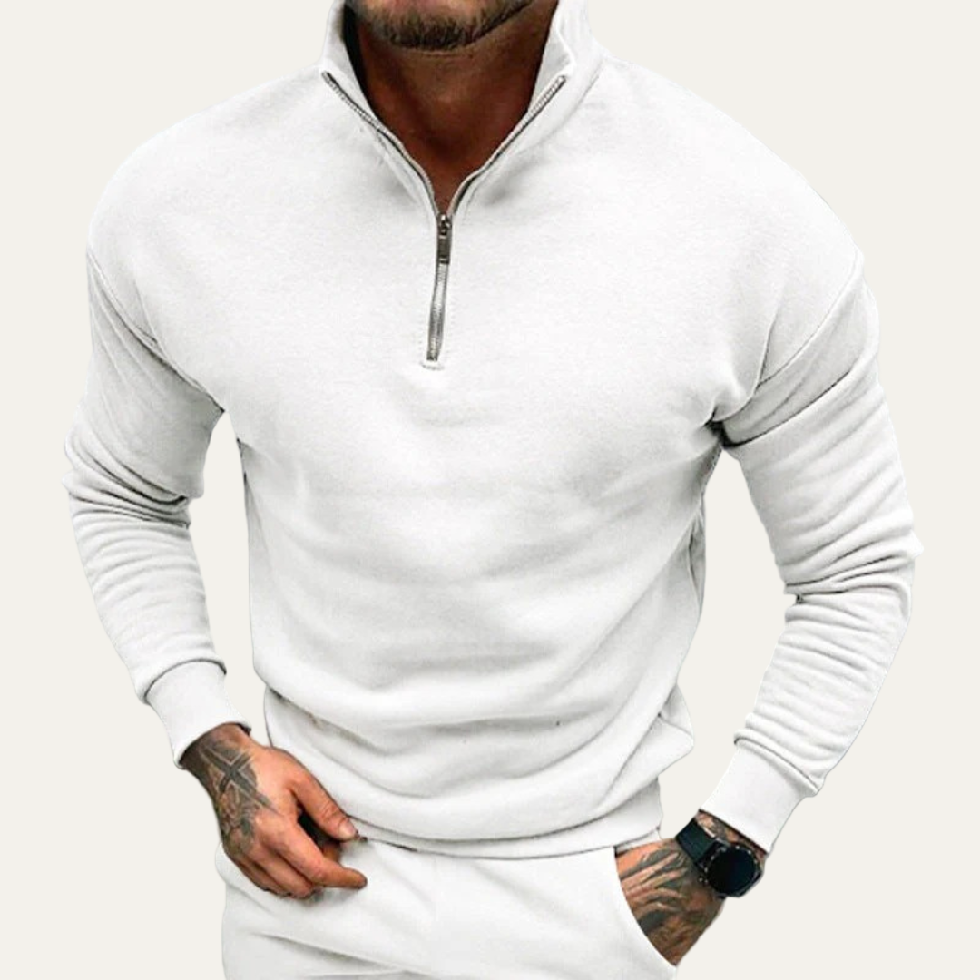 Men’s Casual Quarter Zip Athletic Pullover