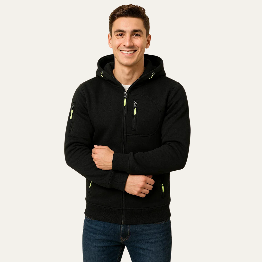 Men’s Sporty Full Zip Technical Hoodie