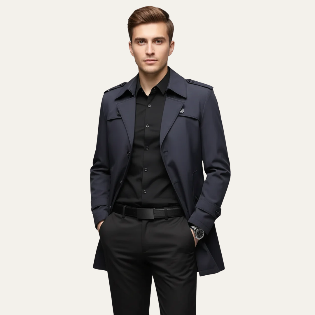 Men’s Classic Short Trench Coat