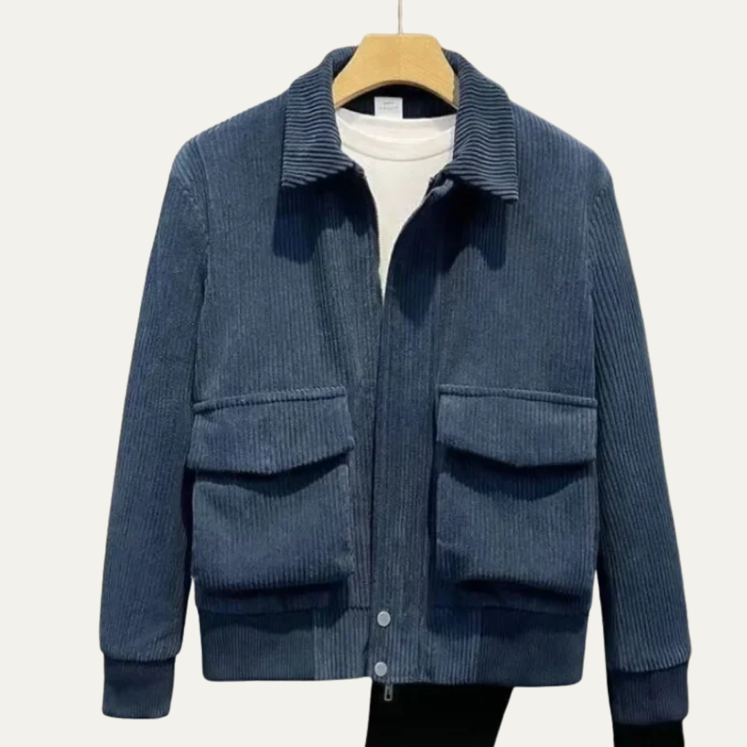 Men’s Corduroy Snap Front Casual Jacket