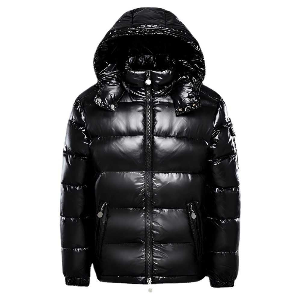 Men’s Winter Glossy Hooded Puffer Jacket