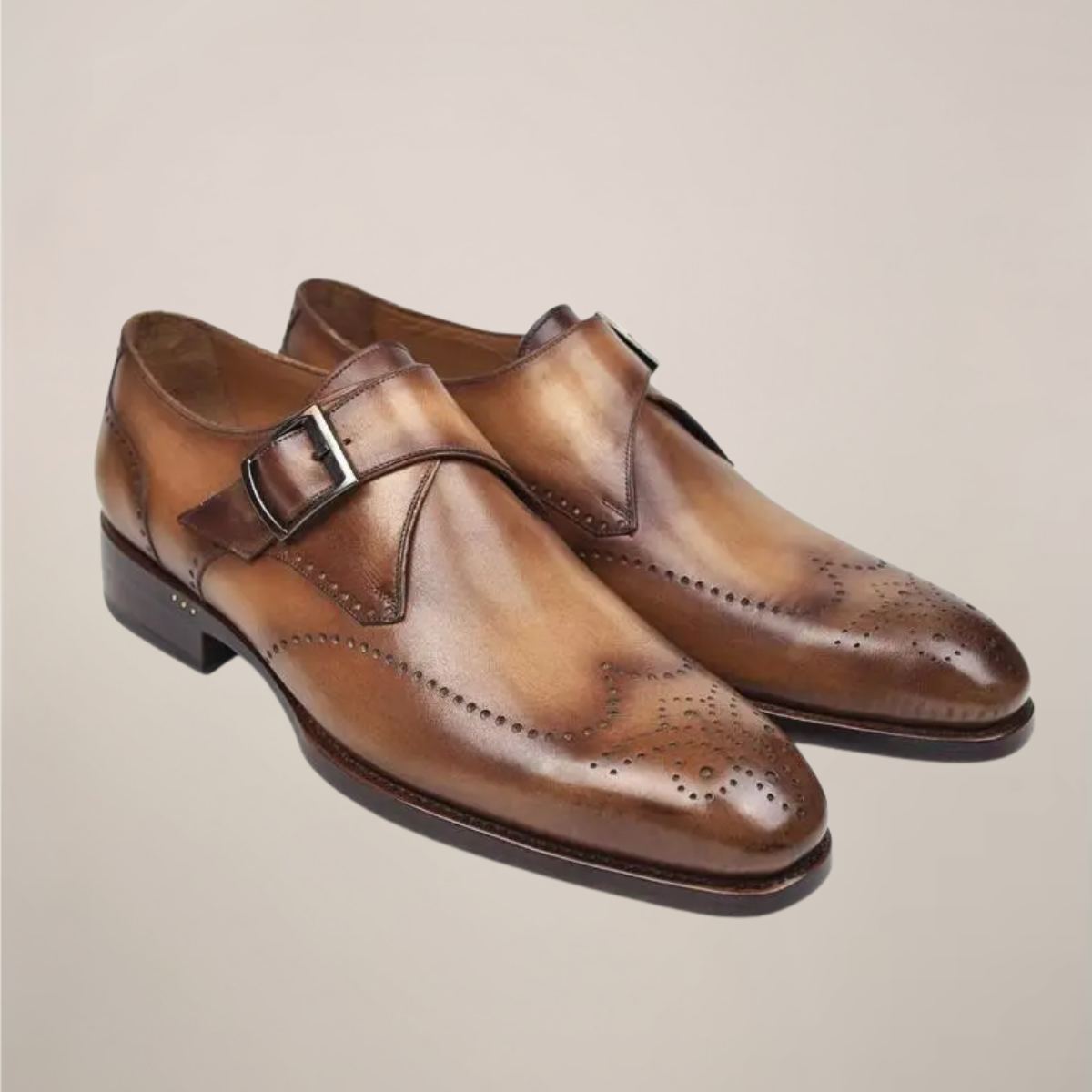 Men’s Monk Strap Dress Shoes – Classic Buckle Design