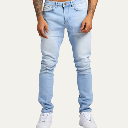 Men’s Distressed Skinny Low Rise Jeans
