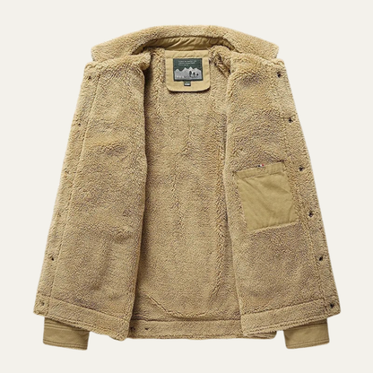 The Ravello Men’s Winter Windproof Sherpa Coat with Pockets