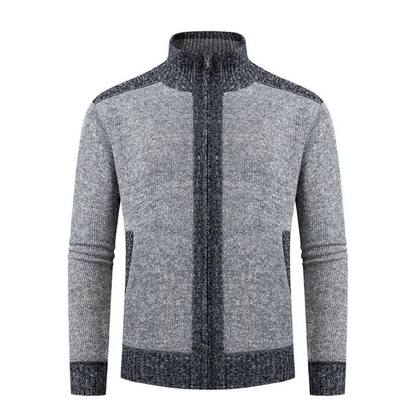 The Cirencester Men’s Thick Fleece Lined Zip Warm Knit Jacket