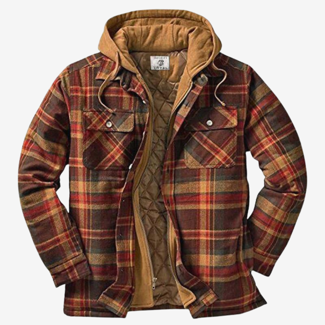 Men’s Heavy Plaid Hooded Flannel Shacket