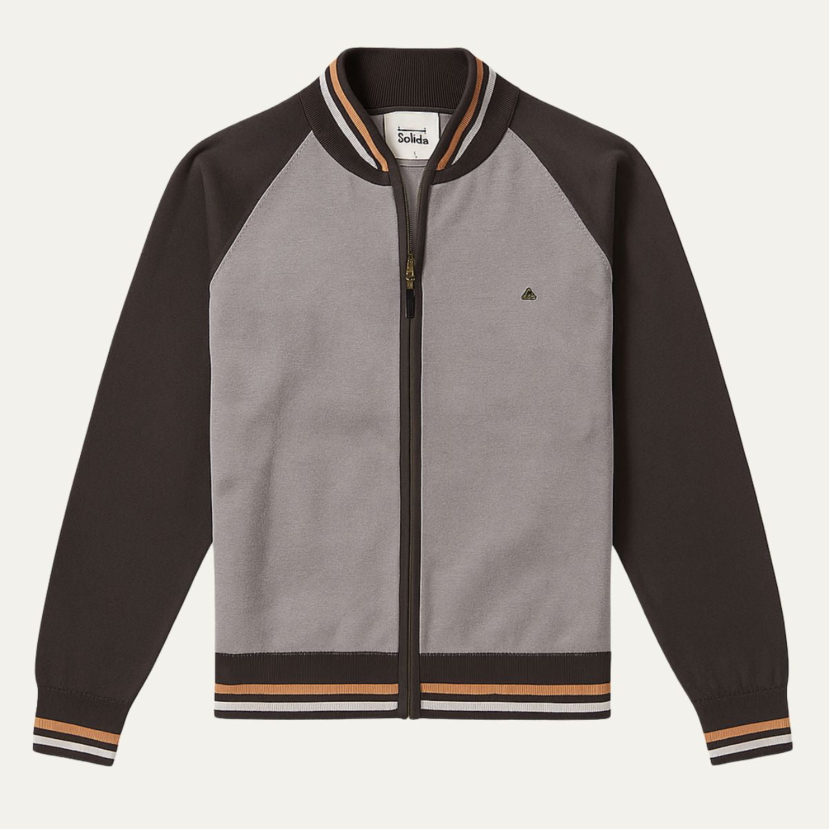 Men’s Color Block Raglan Sleeve Full Zip Jacket